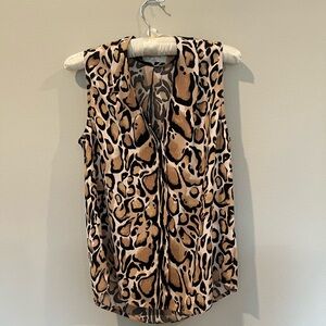 Aritzia Leopard Print Sleeveless Blouse